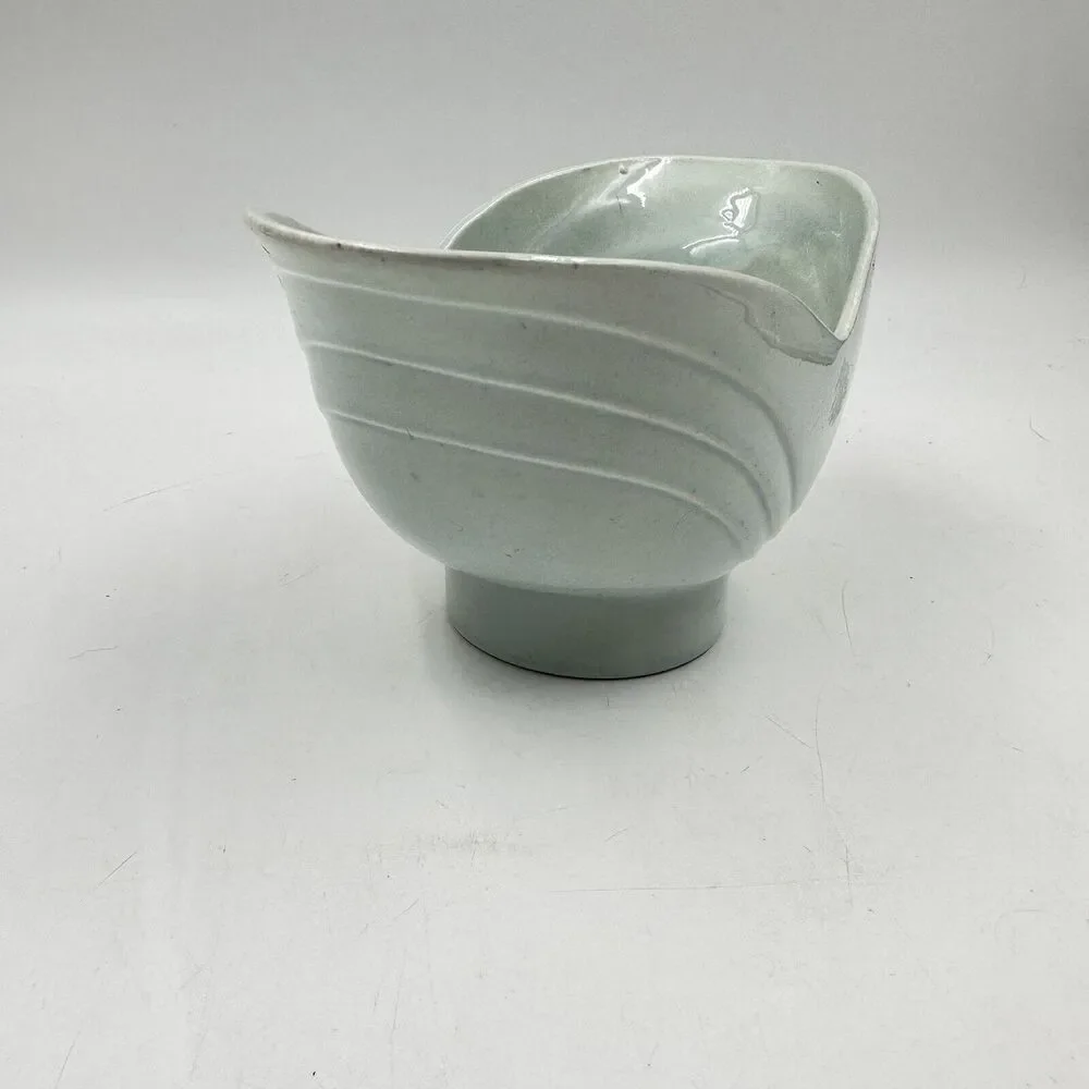 Vintage Paul Thornhill Pottery Blue Vase - Bowl Art Deco Art Planter - TP USA - Picture 4 of 9